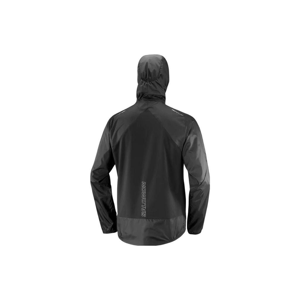 SALOMON Куртка с капюшоном и длинным рукавом с принтом алфавита Мужские куртки черные LC2044400