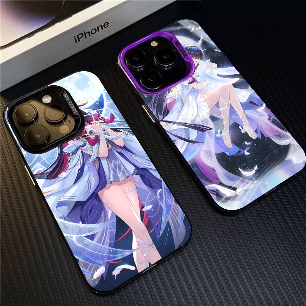 Чехол для телефона Genshin Impact Коломбина Для iPhone 17 16 15 14 13 12 11 Pro Max Plus Pro Цветной Корпус