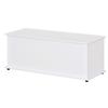 113L Storage Chest, Storage Box with Flip-Top Lid and 2 Safety Hinges, Storage Trunk for Living Room, Entryway, 100 x 40 x 40 cm, White