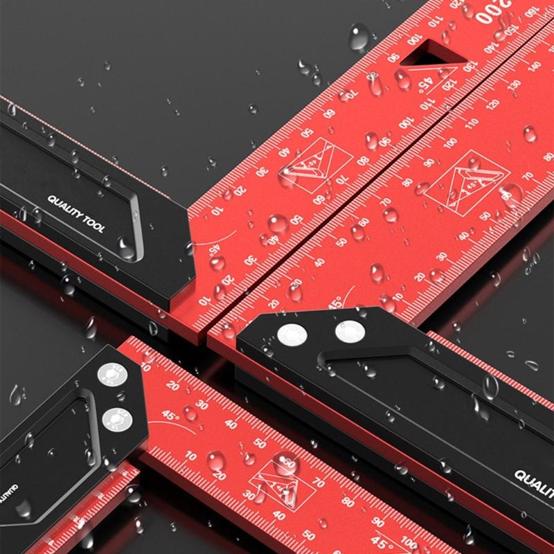 Сверхпрочный, устойчивый к ржавчине алюминиевый сплав L-образный угольник для точных измерений при деревообработке и строительстве