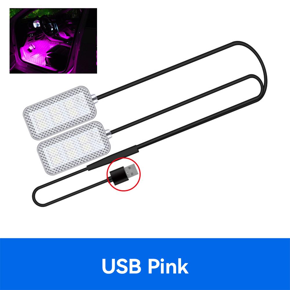 2 шт./компл. 12 В/5 В USB светодиодная подсветка салона автомобиля, подсветка для создания атмосферы, окружающего настроения, подсветка для ног, USB-зажигалка, декоративная лампа, автомобильные аксессуары