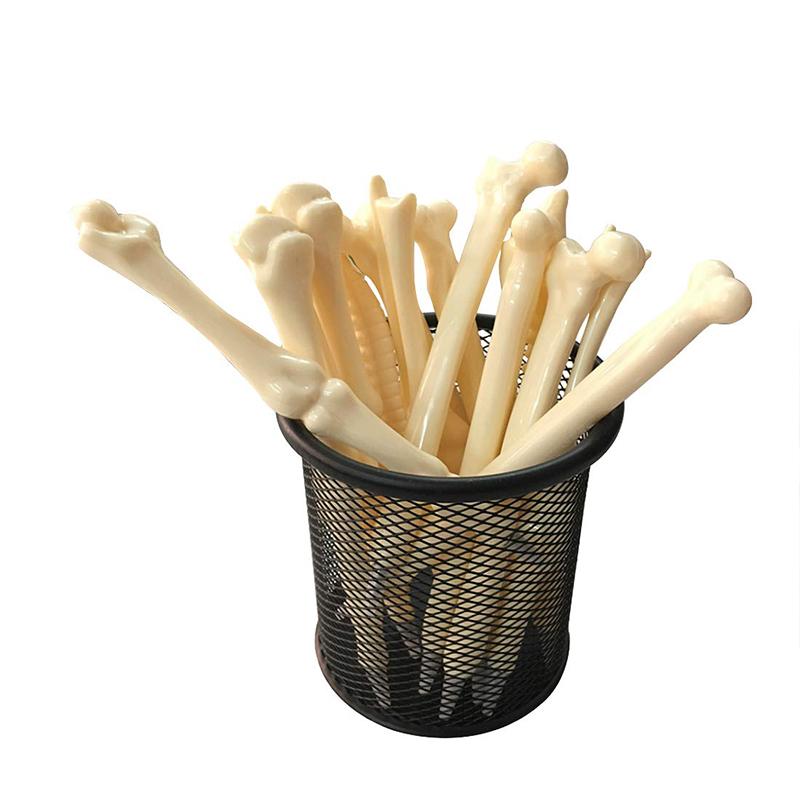 20 шт. шариковых ручек в форме кости, черные чернильные ручки, ручки для пальцев, ручка для медсестры, доктора, канцелярские принадлежности, подарок для студента