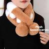 Soft Plush Snood Scarves Women Warm Furry Scarves Thickened Faux Rabbit Fur Scarves Plush Cross Collar Scarf Elegant Warm Collar