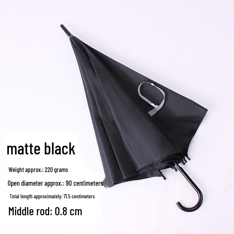 Прозрачный автоматический белый зонт с длинной ручкой - Бесплатная доставка