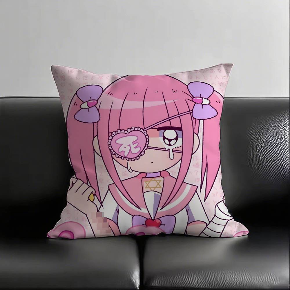 1 шт. Наволочка Менхера Чан Модная квадратная наволочка Спальня Диван Комната Инс Украшение Досуг