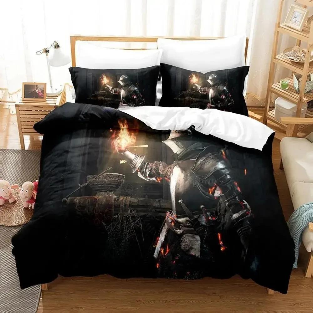 Dark Souls 3 Bedding Set Single Twin Full Queen King Size Bed Set Adult Kid Bedroom Duvetcover Sets 3D Print Anime Bed Sheet Set