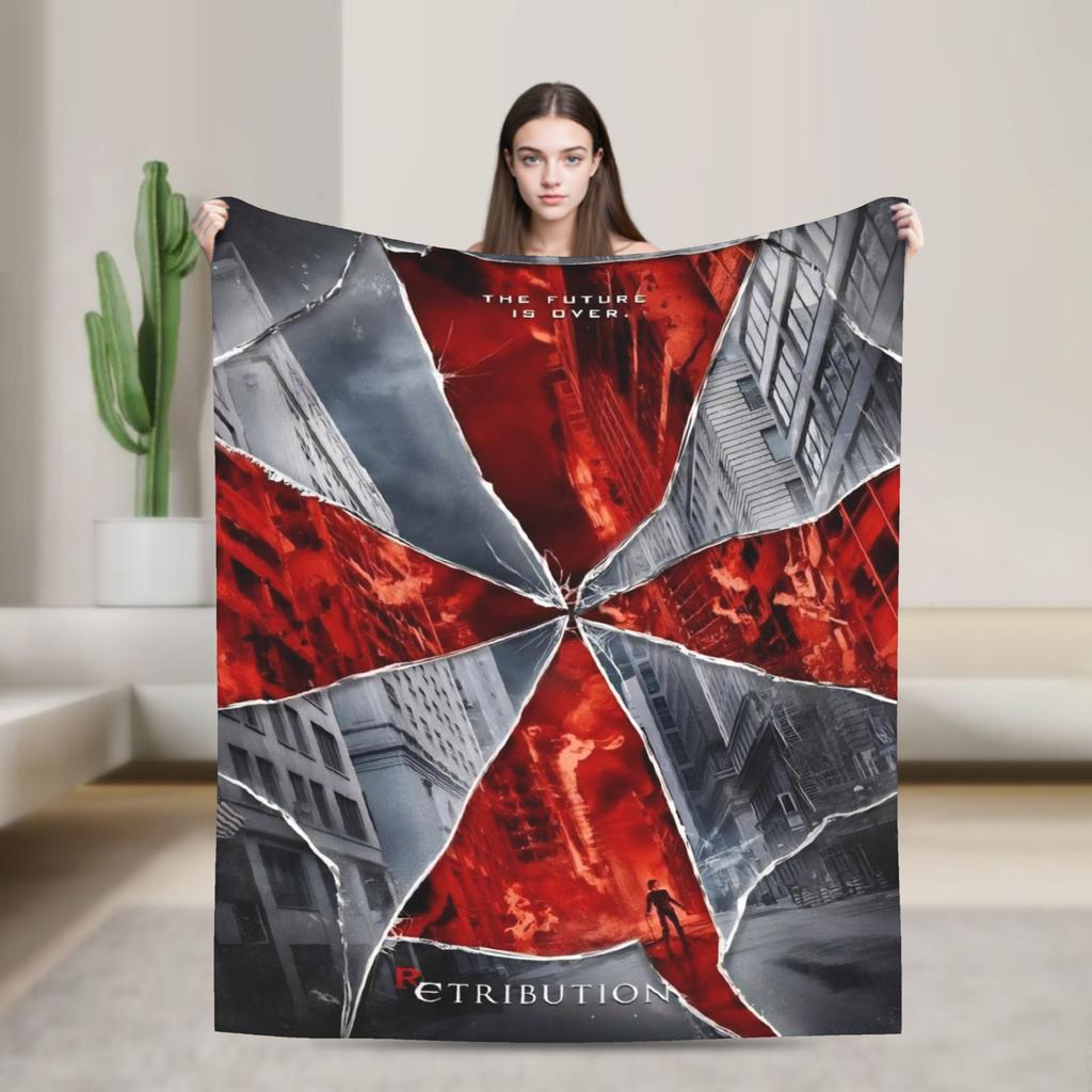 Resident Umbrella Corps Eviled Blanket Cover Fleece The Sinister Business Ultra-Soft Throw Blanket for Airplane Travel Bed Rug