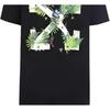 OFF WHITE Мужские футболки Черная с круглым вырезом Средняя OWAA029R187700081040