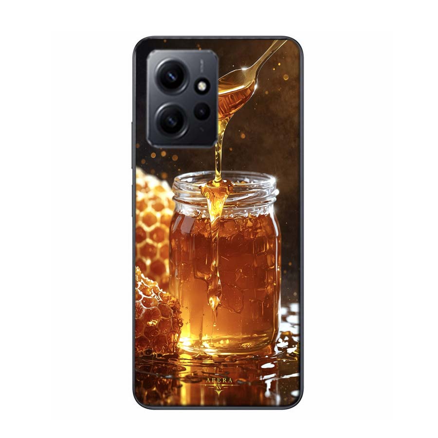 Golden Honey Dripping From Honeycomb Phone Case For Redmi 12 13C 12C 15C 9 10 10C Note 13 Pro Plus 14 15 Pro 9T 9C 9A TPU Soft C