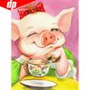 5d картина с бриллиантами Свинья Алмазная картина Мультфильм бриллианты Вышивка Украшение
