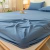Fitted Bed Sheet with Elastic Band Solid Color Soft Mattress Cover for Single Double King Queen Bed 90/120/140/150/160/180x200cm