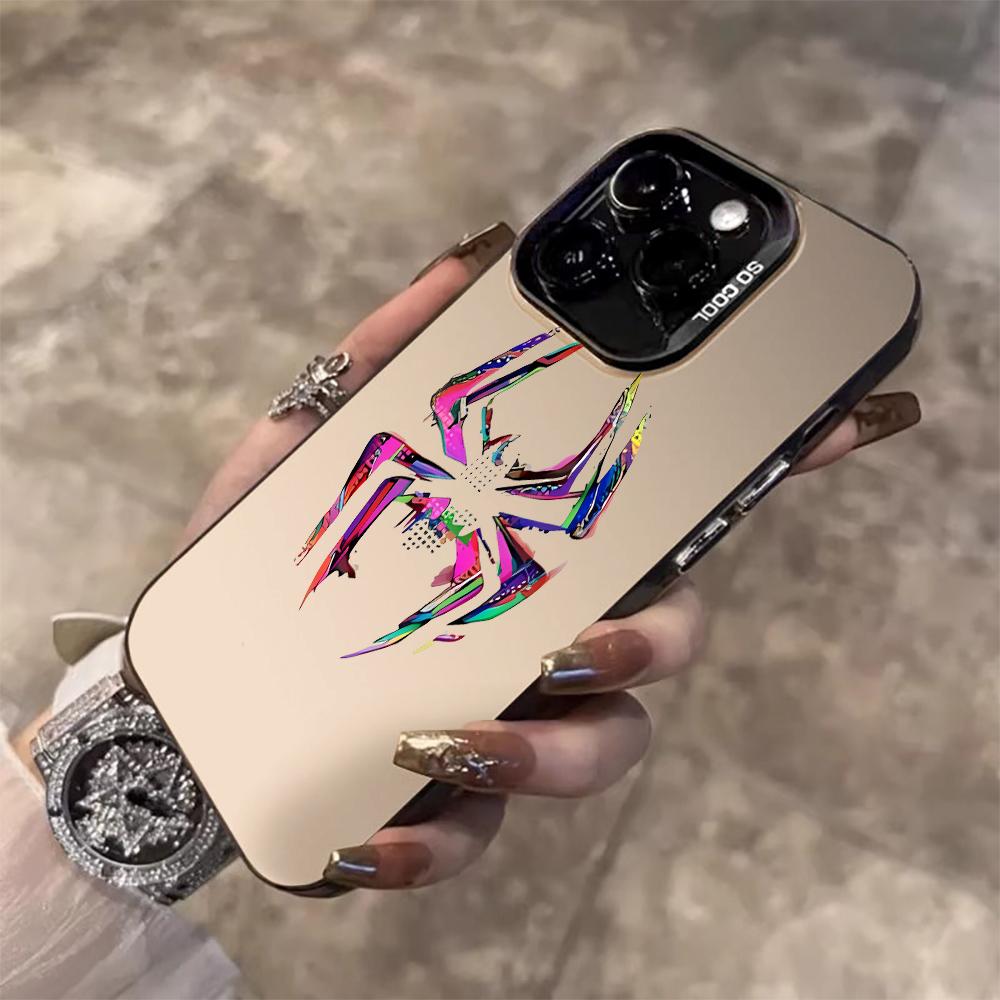 Cyberpunk-Style Spider Phone Case For iPhone 17 Pro Max 17e 16e 15 17 Air 14 13 12 11 Pro Max 8 Plus X IMD Shockproof Cover