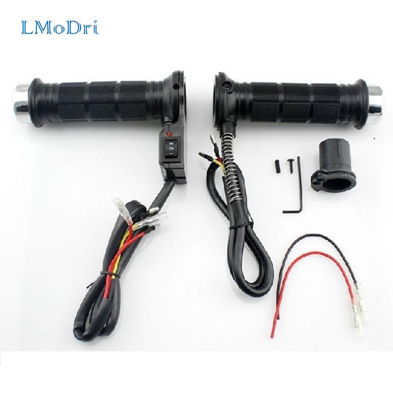 LMoDri универсальная мотоциклетная ручка с подогревом, ручки с подогревом для мотоцикла, 7/8 дюйма, 22 мм, формованные ручки с подогревом, грелки для рук