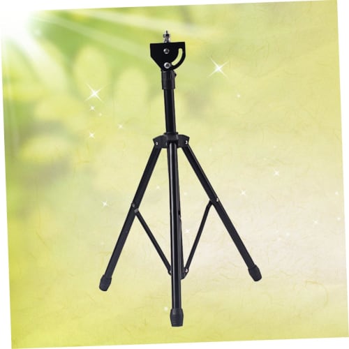 WESIEVYA Adjustable Metal Drum Stand, Dumb Drum Holder with Rubber Feet, Stable Support for Practice Pads, 8-Inch, Black