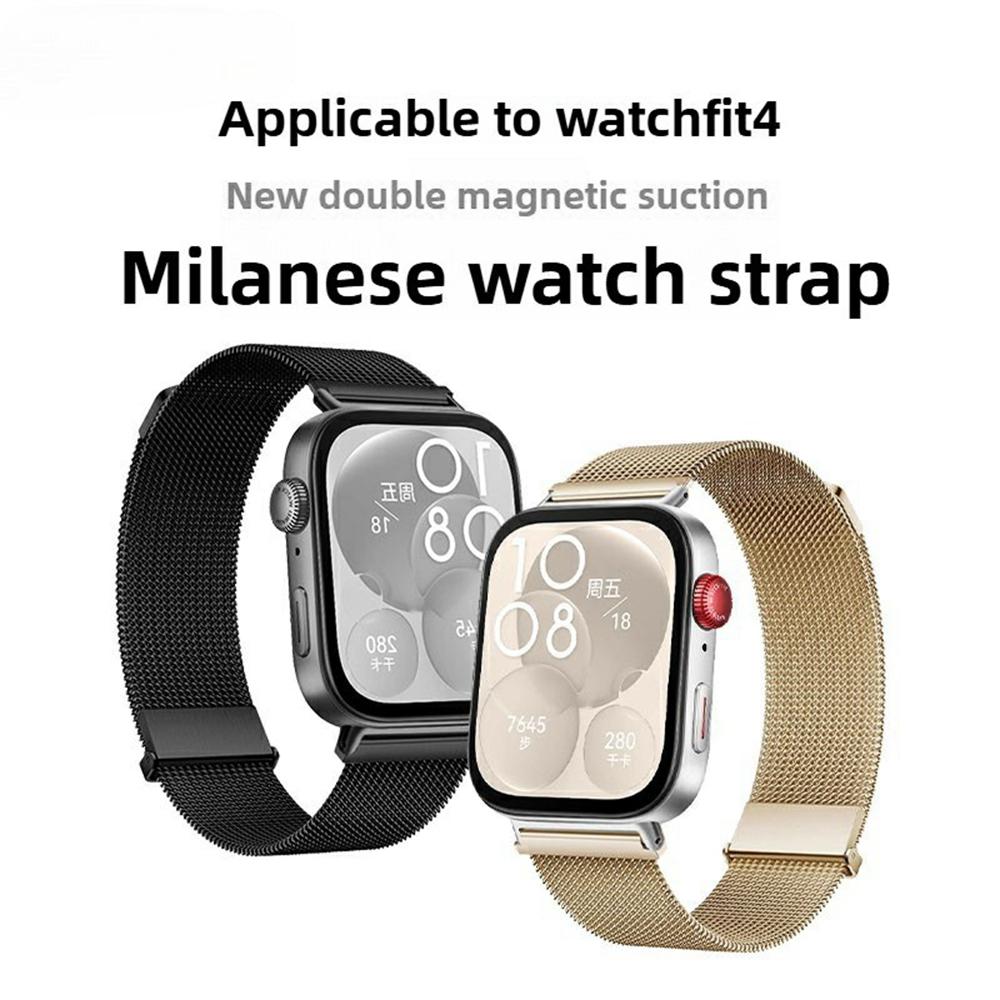 For Huawei Watch Fit 4/Fit 4 Pro/Fit 3 Replacement Strap Stainless Steel Milanese Magnetic Watch Band