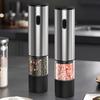 Electric Salt and Pepper Grinder Automatic Rechargeable Pepper Mill Shakers Adjustable Coarseness Kitchen Appliances