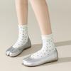 Women's Split Toe Tabi Socks with Polka Dots in Japanese Cotton Ideal for Flip Flops and Relaxation
