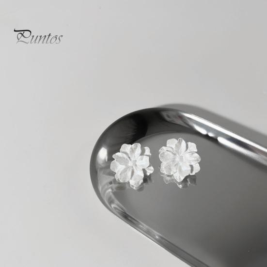 Женские серьги-гвоздики с цветами, антиаллергенные, антикоррозийные, легкие, изысканные, из нержавеющей стали, украшения для ушей, ювелирные изделия, женские серьги для выпускного вечера, вечерние вечеринки