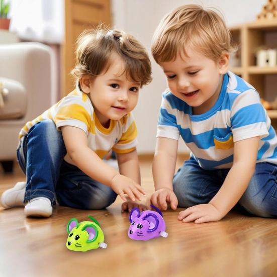 Kids Wind-up Rat Clockwork Toy Toddlers Boys Mouse Toy Mini Cartoon Girls Educational Walking Toy Favors