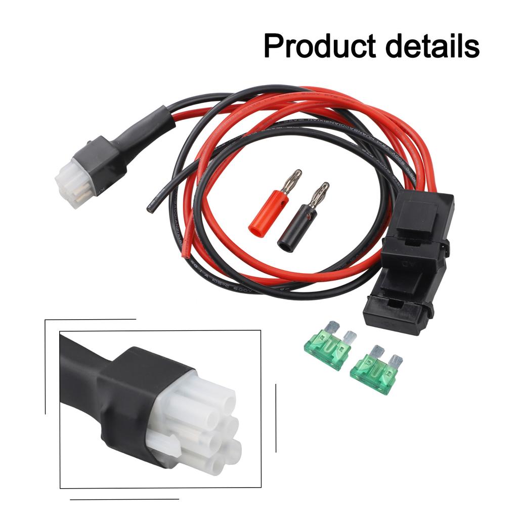 For Alinco 30Amp Radio Cable Ham Radio 1m 3.28ft Power Cord For Transceivers Plastic And PVC Material 16AWG Wire 1m Cable Length