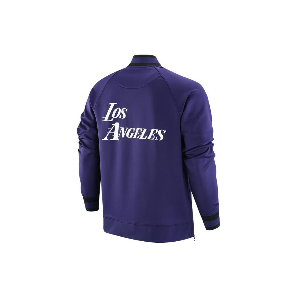 Nike Los Angeles Lakers Повседневная спортивная куртка с рукавом реглан на молнии Мужские куртки Фиолетовый DR2201
