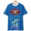 Hazbin Hotel Аниме Женские Мужские Футболки Мультяшный Принт Круглый Вырез Оверсайз Короткий Рукав Модная Мужская Одежда Уличная Одежда