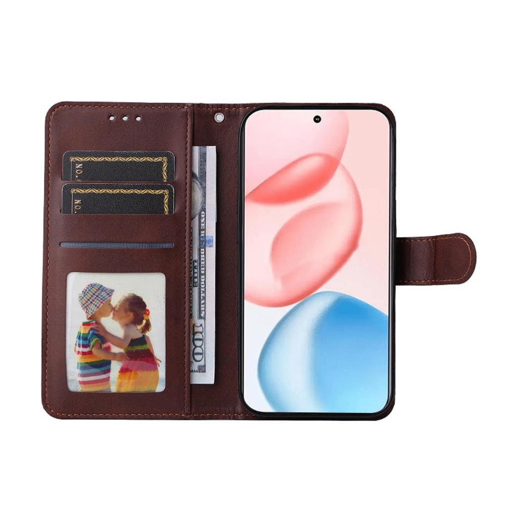 For Honor 400 5G (Global) PU Leather Wallet Case ENKAY HAT PRINCE Phone Stand Cover with Tempered Glass