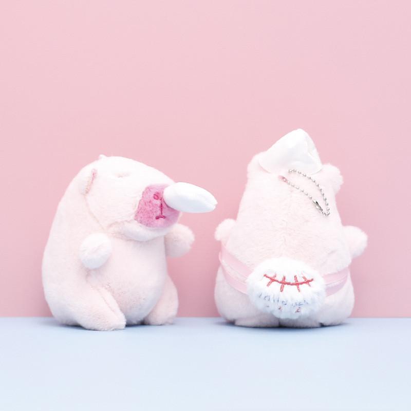 Plush Capybara Toy Keychain Cartoon Stuffed Doll Decoration Pendant Gift Cute