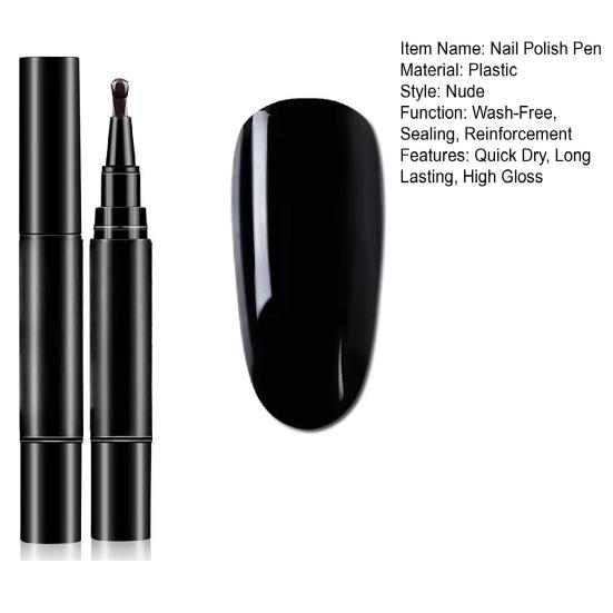 1/6Pcs Nail Polish Pen 3-in-1 Quick Dry Long Lasting High Gloss DIY Manicure Nail Art Natural Nude Women Girls Fingernail Toenail Gel Polish Pen