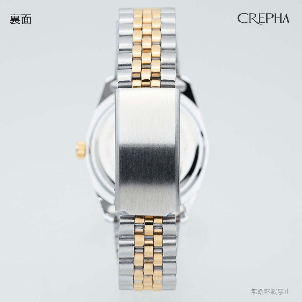 CREPHA Аналоговый Металлический (Клефа) Мужские часы, Водонепроницаемые, Ремешок, Золотой, SV-AM268-CHT