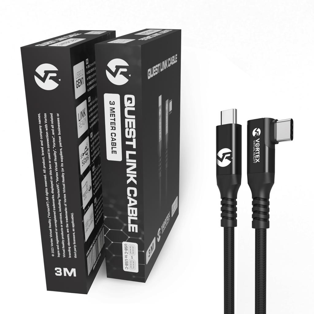 3m cable from VortexVR USB-C to Meta Quest Link | to Quest 3S Quest 3 Quest 2