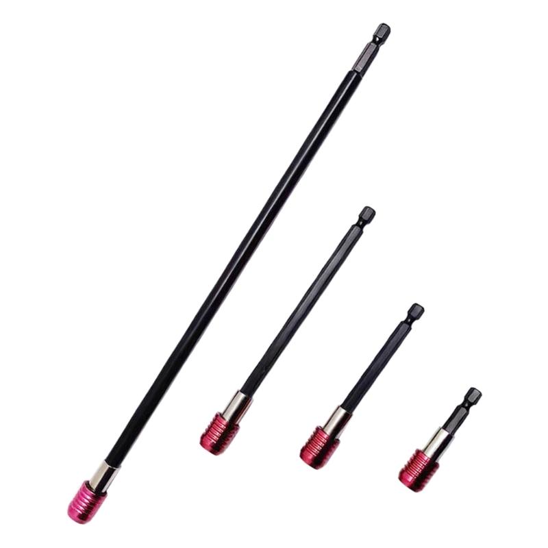4Pcs Drill Bit Extension Set Magnetic Drill Screwdriver Bit Holder Bar Chucks Holder Extenders 1/4inch Hex Bit Holder