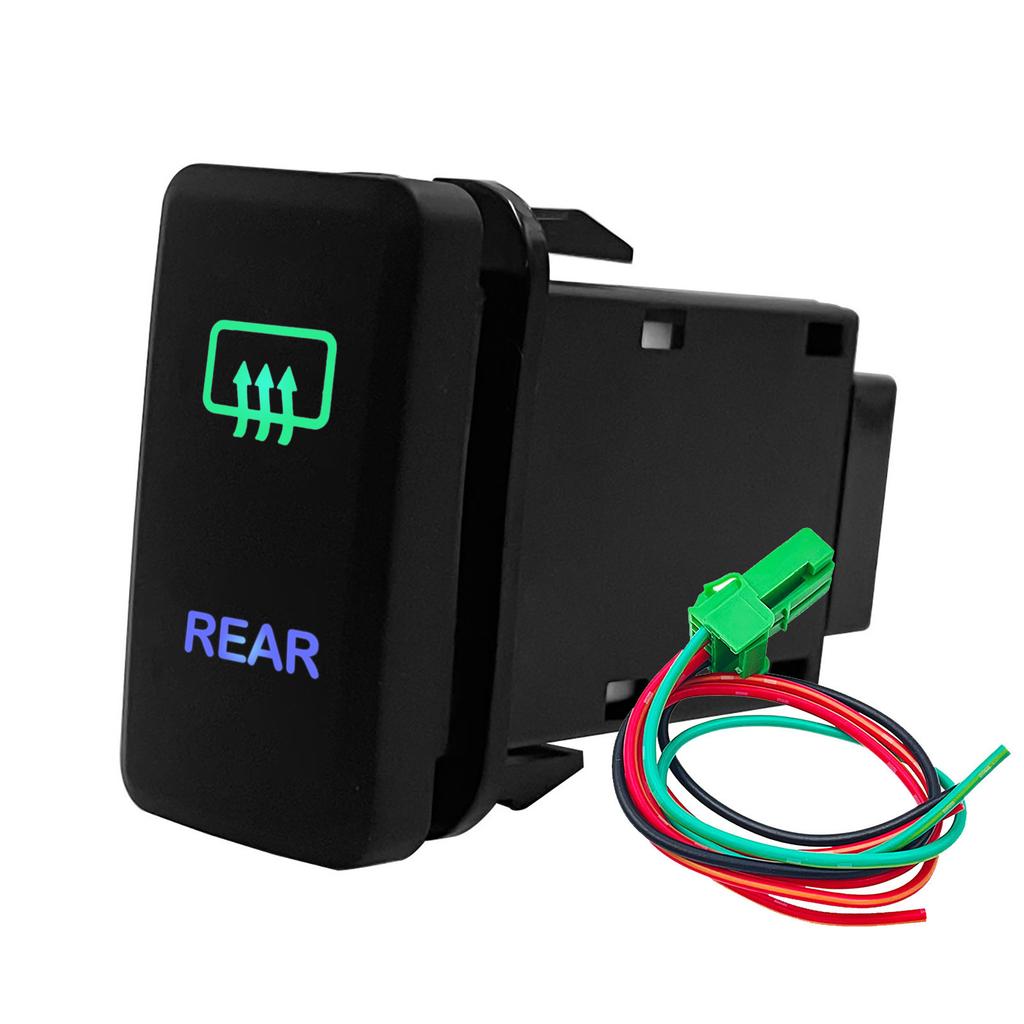 12V Winch Power Green Blue Button Switch Car LED Light Bar Compressor Aux ON OFF For Toyota Tacoma FJ Cruiser Highlande Hilux
