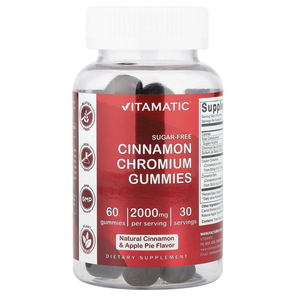 Cinnamon Chromium Gummies, Natural Cinnamon & Apple Pie, 2,000Mg, 60 Gummies (1,000Mg Per Gummi)