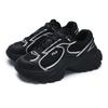 New FILA SOFIA 4 Abrasion Resistant Low Top Chunky Sneakers Women's Black White F12W521114FBK