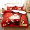 Christmas Bedding Set Santa Claus Soft Comfortable Duvet Cover Set King Queen Twin Single Size Kids Boys Girls Festival Gifts