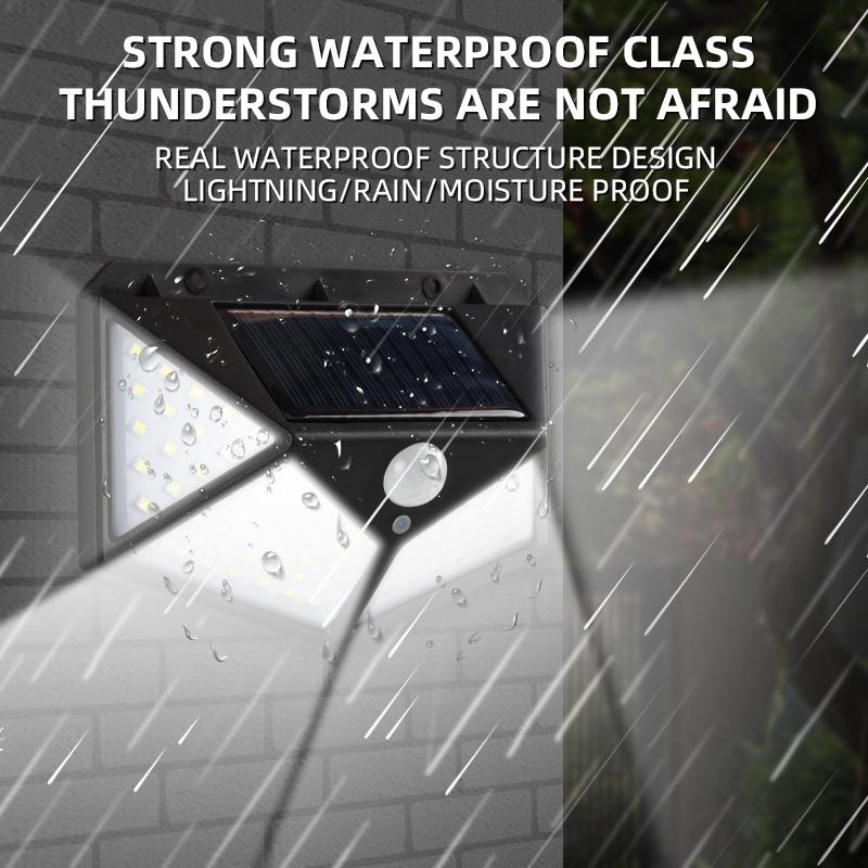 Многофункциональная солнечная лампа для уличного украшения сада, солнечный светодиодный светильник, водонепроницаемый солнечный свет, прожектор с датчиком движения