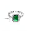 Gica Gema 925 Sterling Silver Simulation Emerald Vintage Wedding Rings For Women Top Quality Spaerking Diamond Party Jewelry Gifts