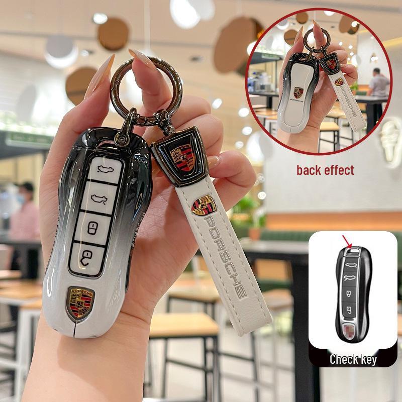 Compatible with Porsche key cases: Cayenne, Panamera, Macan, 911, 718, and Taycan.