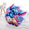 Stitch,Fantasy Themed folding umbrella, the best choice for gift giving, 8 ribs, casual, durable, lightweight and portable travel umbrella,