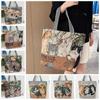 Large Capacity Cute Cat Cloth Bag Dog Animal Shoulder Bag Portable Ethnic Style Handbag Outdoor