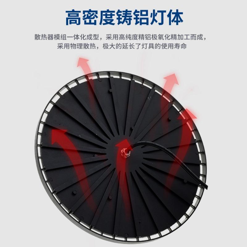 220В Сверхяркий светодиодный светильник High Bay НЛО Складской Гаражный светильник IP65 Водонепроницаемый для освещения спортзала, фабрики 100Вт 150Вт 200Вт