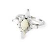 White 'Opal Goddess' Silver Ring