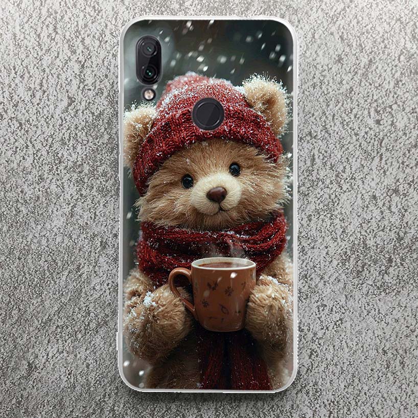 Животный Коричневый Милый Медведь Чехол для Xiaomi Redmi 14C 13C 12C 13 12 Оболочка Телефона 10C 10A 10 9A 9C 9T 9 8A 8 7A 7 6A 6 Pro 12 12C 10 10