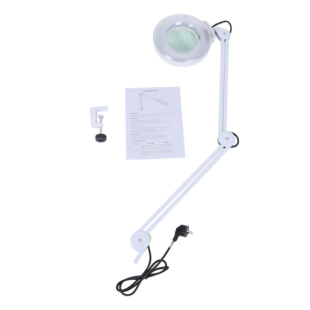 8X Illuminated Desktop Magnifying LED Lamp with Clamp Swivel Arm Reading Medical Beauty AU 220V