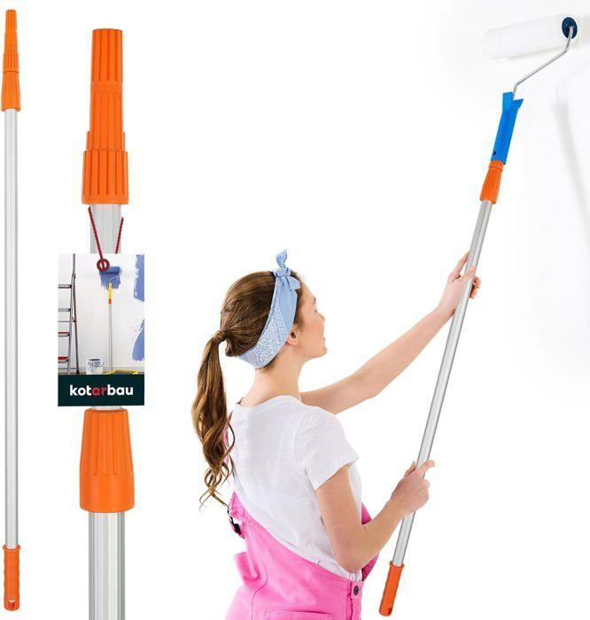 Manche télescopique - Kotarbau - 100-200 cm - Aluminium - Support rouleau - Antidérapant