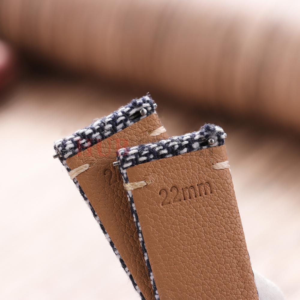18мм 20мм 22мм Натуральная Кожа Нейлон Ремешок для Часов Браслет Плетение Винтаж Мужчины Женщины Быстросъемный Ремешок на Запястье для Huawei Watch