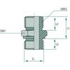Straight hydraulic connector GA 1" G3/8" 420bar