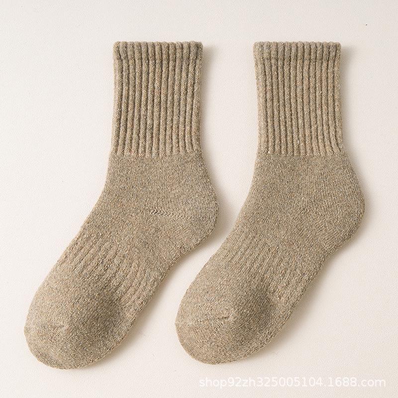 Детские толстые шерстяные носки — теплые, с бархатной подкладкой, для осени и зимы, подходят для мальчиков и девочек