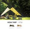 Iris Ohyama Hexa Tarp 4.4 x 4.4m with Poles, Beige